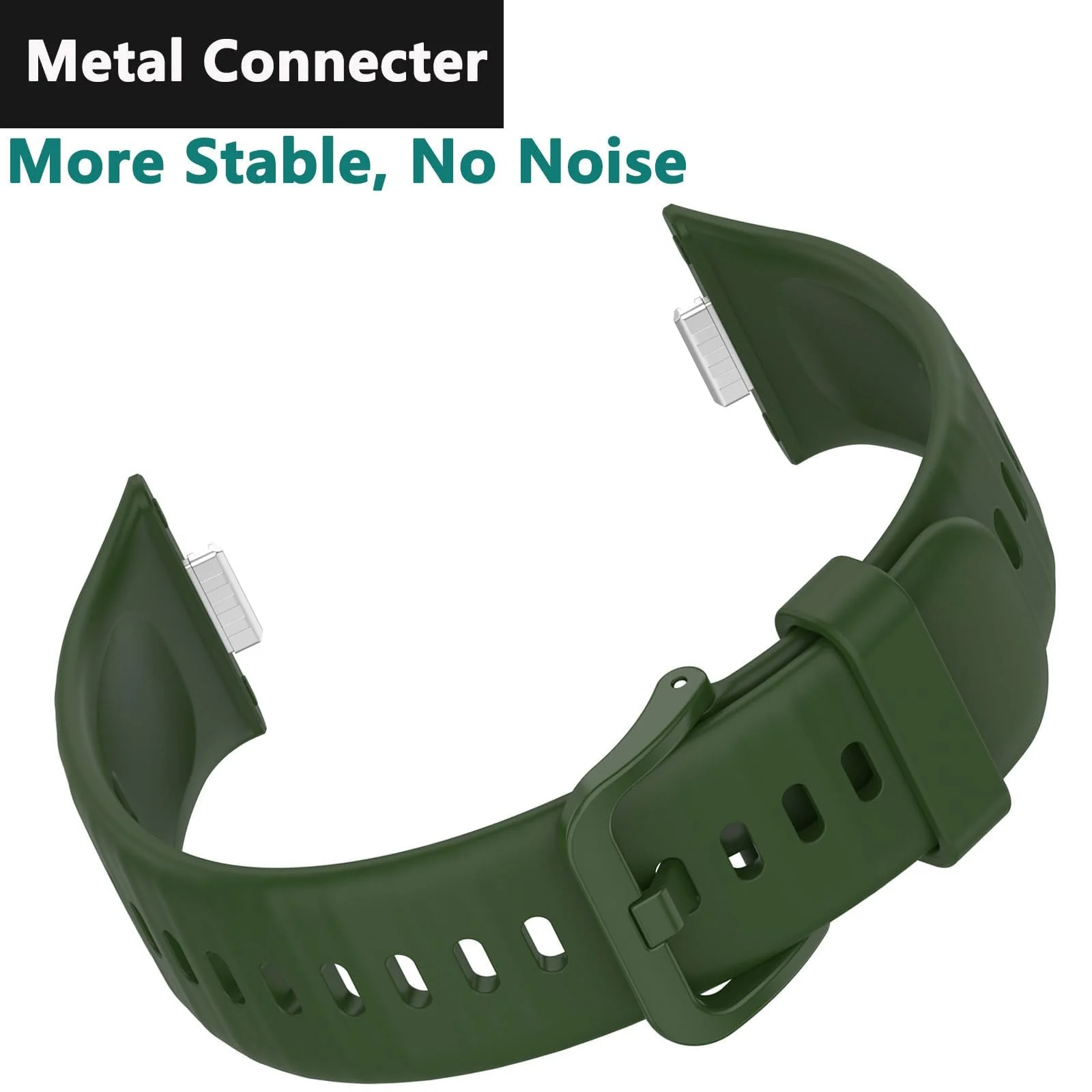 DL3 Mobilak Silicone Bracelet for Huawei Watch Fit 3/Watch Fit 4 Pro/Fit 4 Strap, Soft Silicone Sport Replacement Strap for Women/Men, Adjustable Waterproof Sports Band - Green