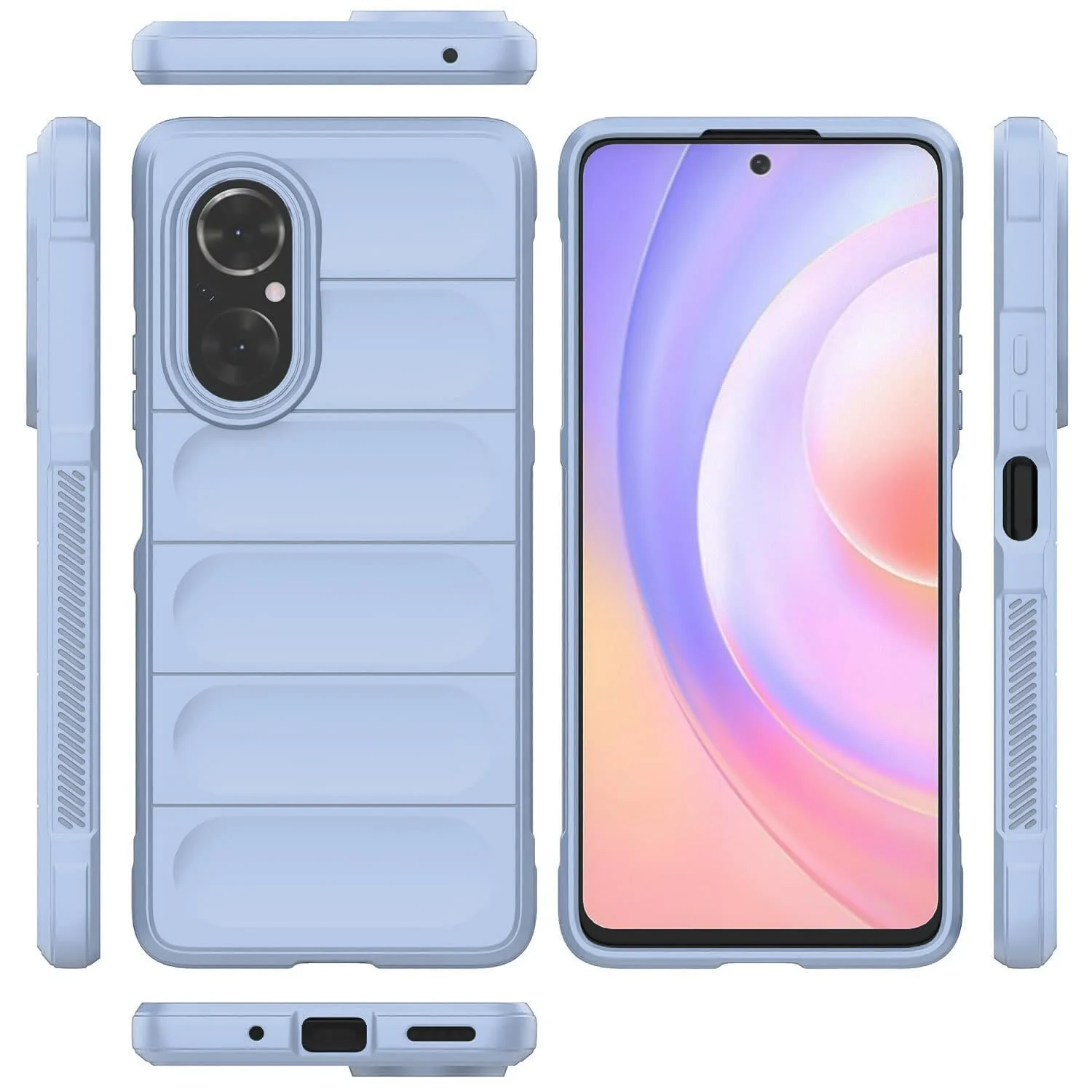 DL3 Mobilak Flexible Silicone and TPU Protective Case with Camera Protection for Huawei Nova 9 SE / Honor 50 SE - Baby Blue