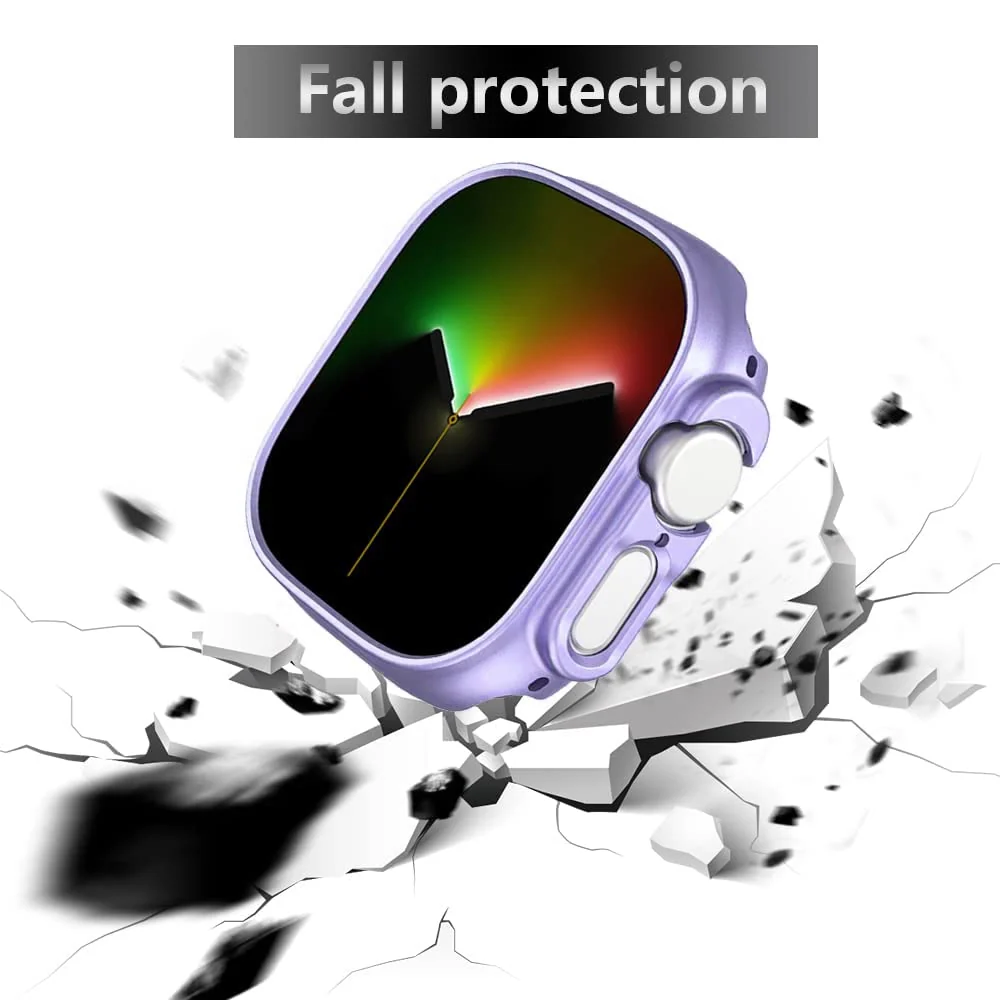 DL3 Mobilak Compatible For Apple Watch Ultra Case 49mm, Shockproof Ultra-Thin Hard PC Bumper Case All-Around Edge Protective Cover Frame[NO Screen Protector] for iWatch Accessories - Purple