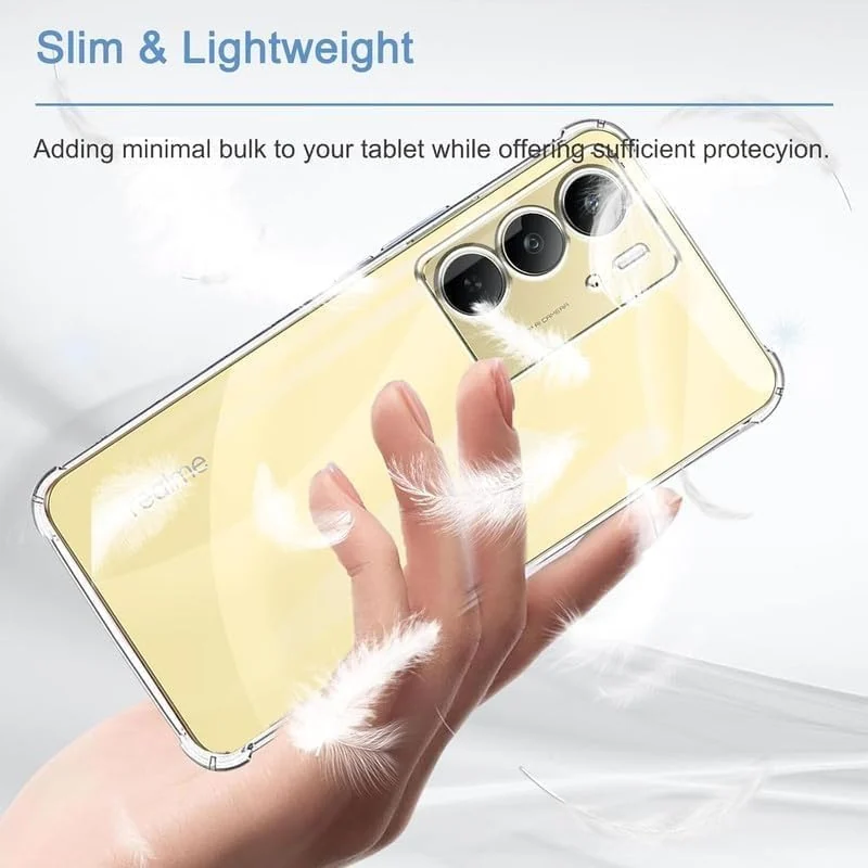 DL3 Mobilak Case Compatible with realme C75, Cover Silicone TPU Gorilla Anti-shock Protector Camera Shockproof Corners - Clear