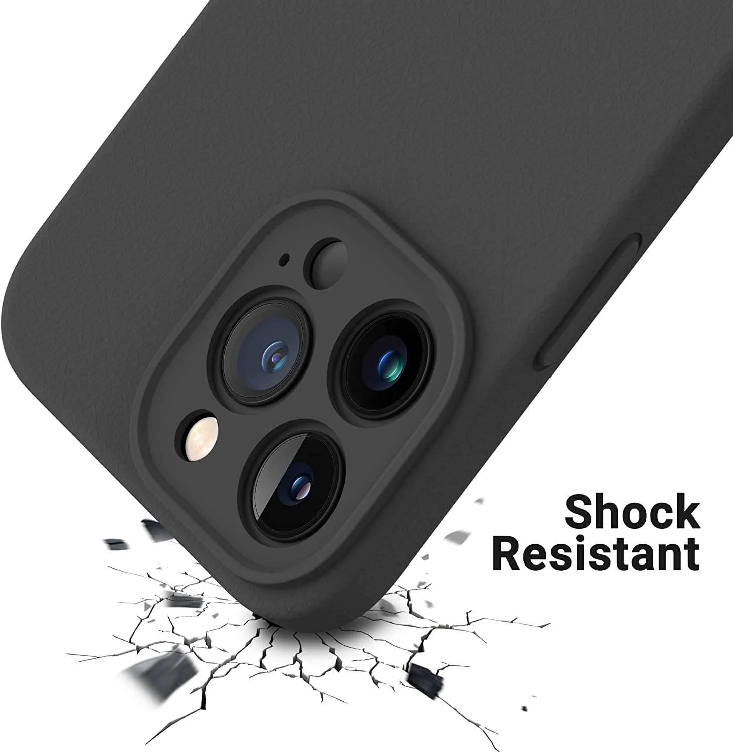 DL3 Mobilak Case For iPhone 13 Pro Max (6.7 Inch), Multi-Functional Magnetic Vertical & Horizontal Stand Case, Slim Cute Silicone Protective Kickstand Holder Phone Case - Black