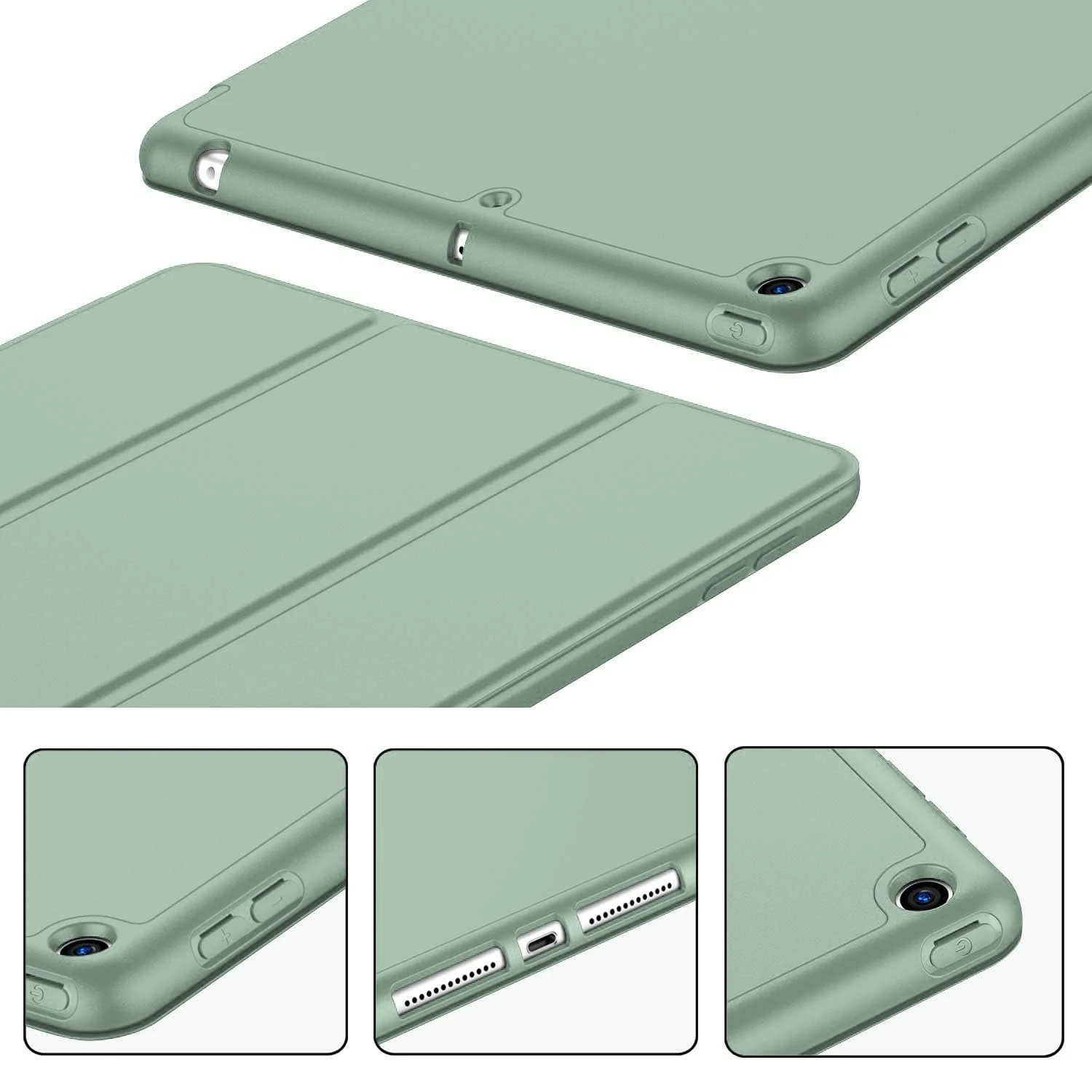 DL3 Mobilak Smart Case for Samsung Galaxy Tab A8 10.5 Inch 2021(-X200/-X205/-X207) with Pencil Holder, Soft TPU Smart Stand Back Cover Auto Wake/Sleep Feature - Mint Green