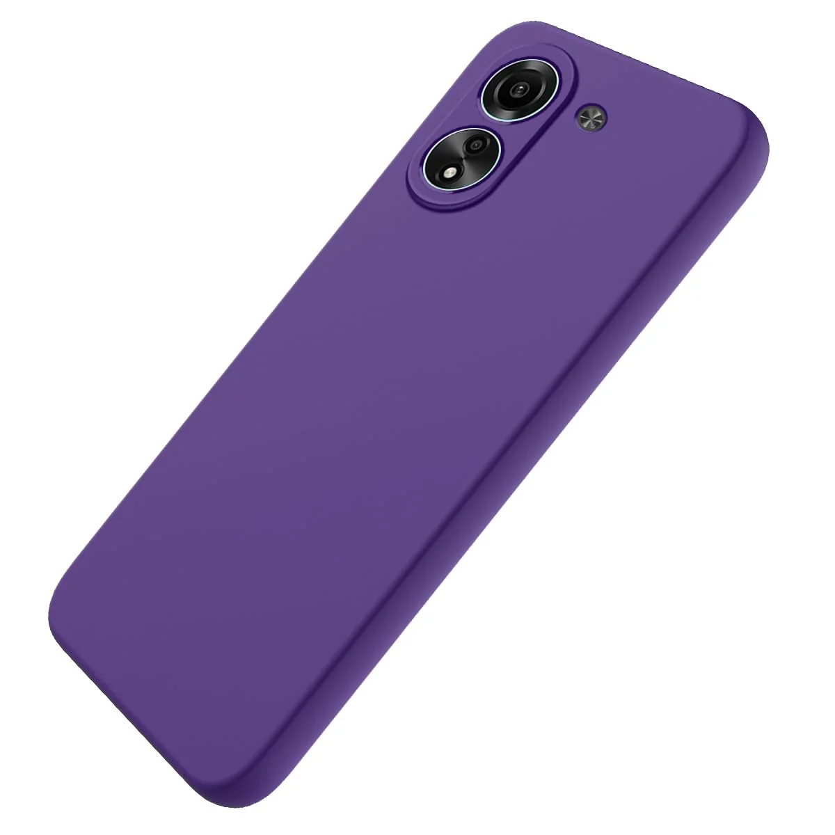 DL3 Mobilak Soft Silicone Protective Case for Xiaomi Redmi 13C with Microfiber Lining and Shockproof Design - Purple