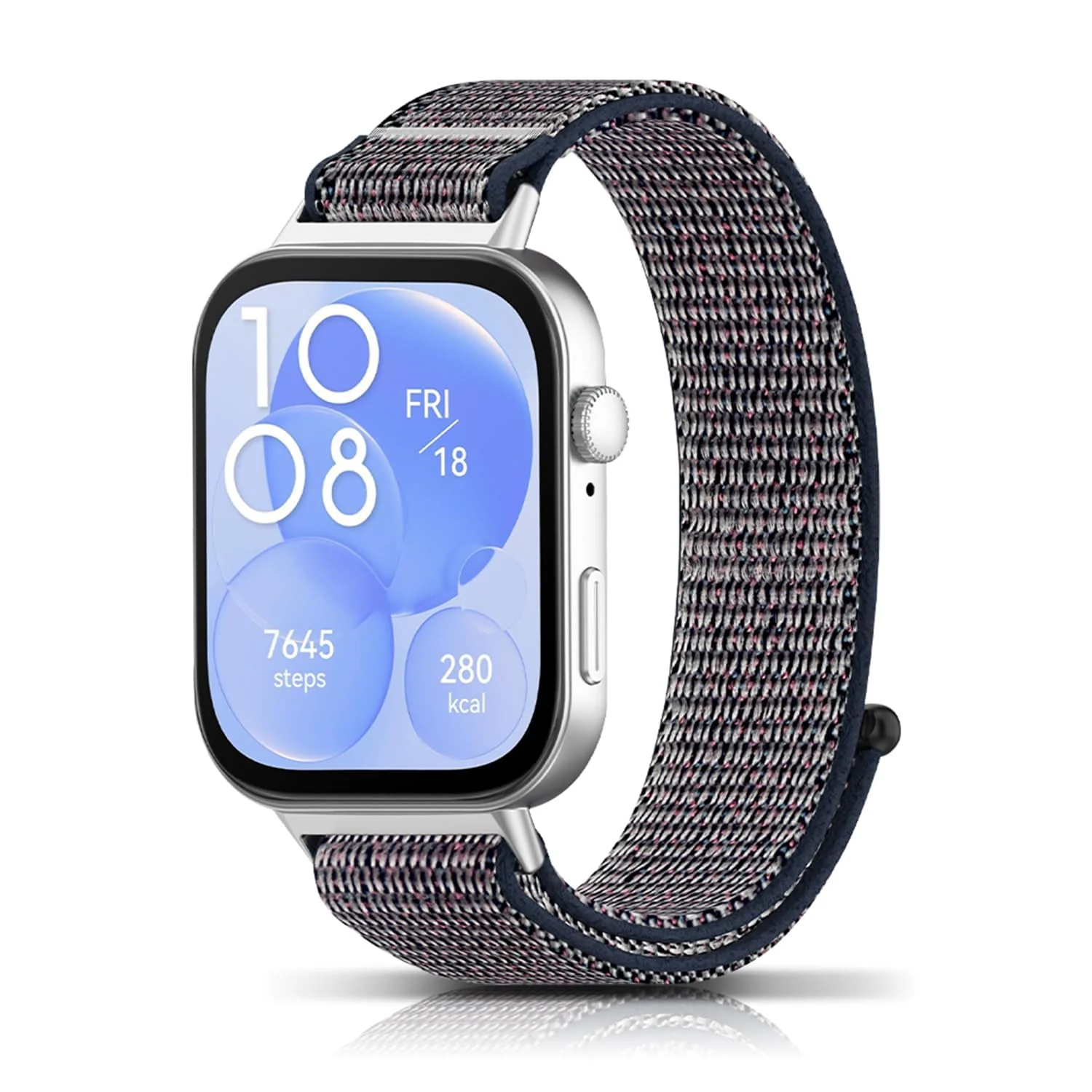 DL3 MOBILAK Nylon Strap for Huawei Watch Fit 5 / Fit 5 Pro / Fit4 / 4 Pro/Fit 3 Band, Men and Women Breathable Elastic Bracelet, Adjustable Straps Replacement Band Sport Watchband - Blue Purple