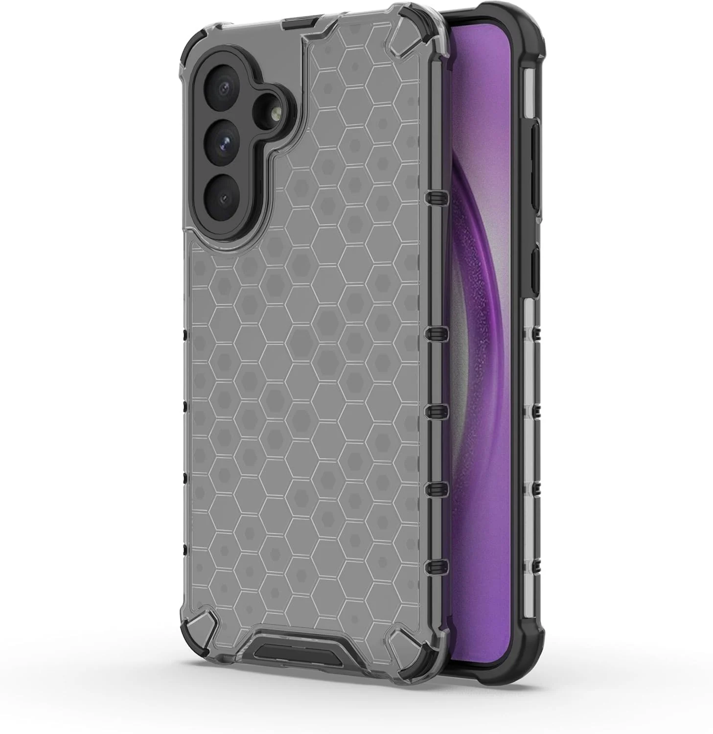 DL3 Mobilak Honeycomb Protective Case for Samsung Galaxy A36 5G / Samsung Galaxy A56 5G, Shock-absorbing protection, Transparent design, Slim, lightweight profile - Black