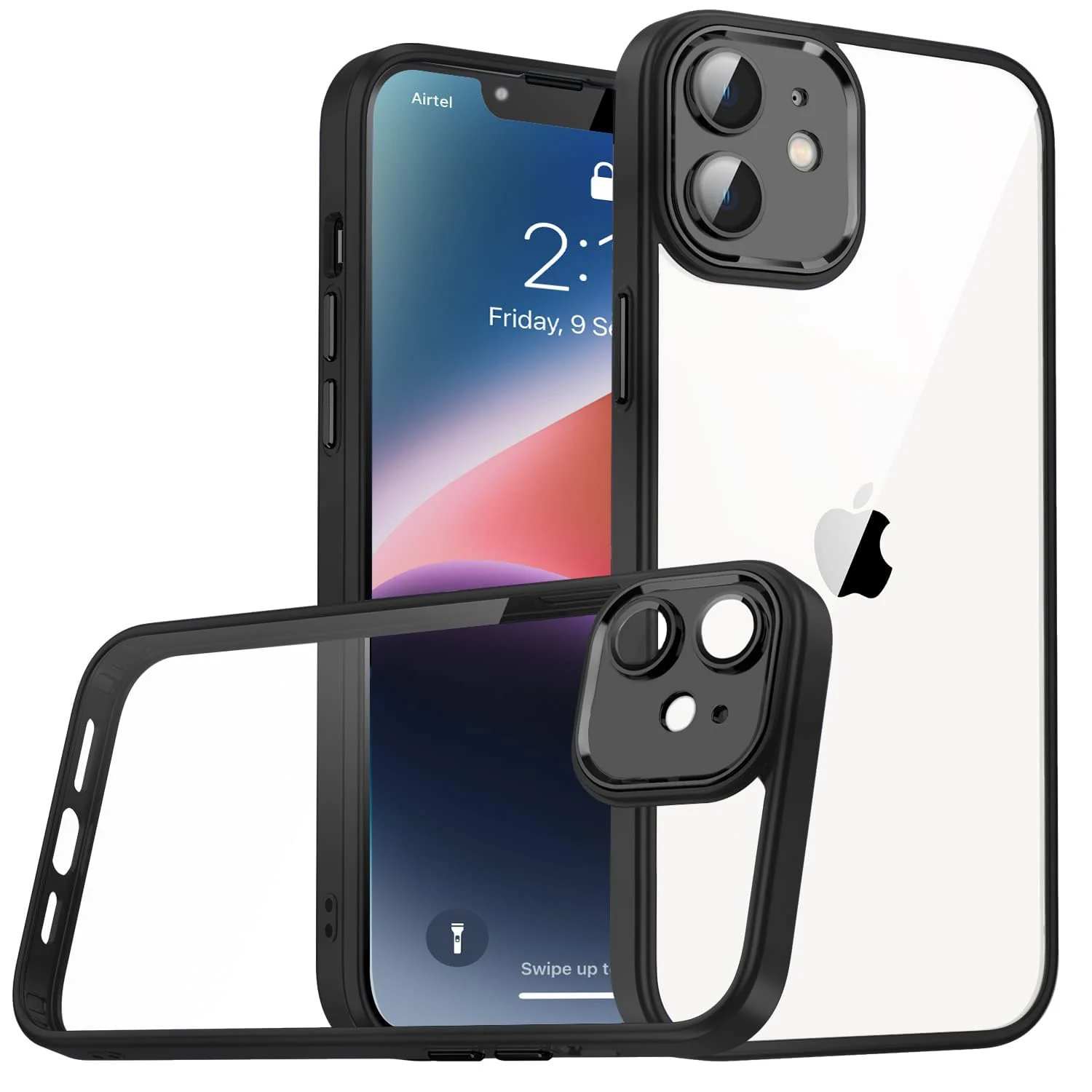 DL3 Mobilak Compatible with iPhone 11 6.1-Inch Case, Military-Grade Shockproof Anti-Yellowing, Slim Protective Phone Case Full Bumper Cover With Camera Lens Protective - Black - A. Black