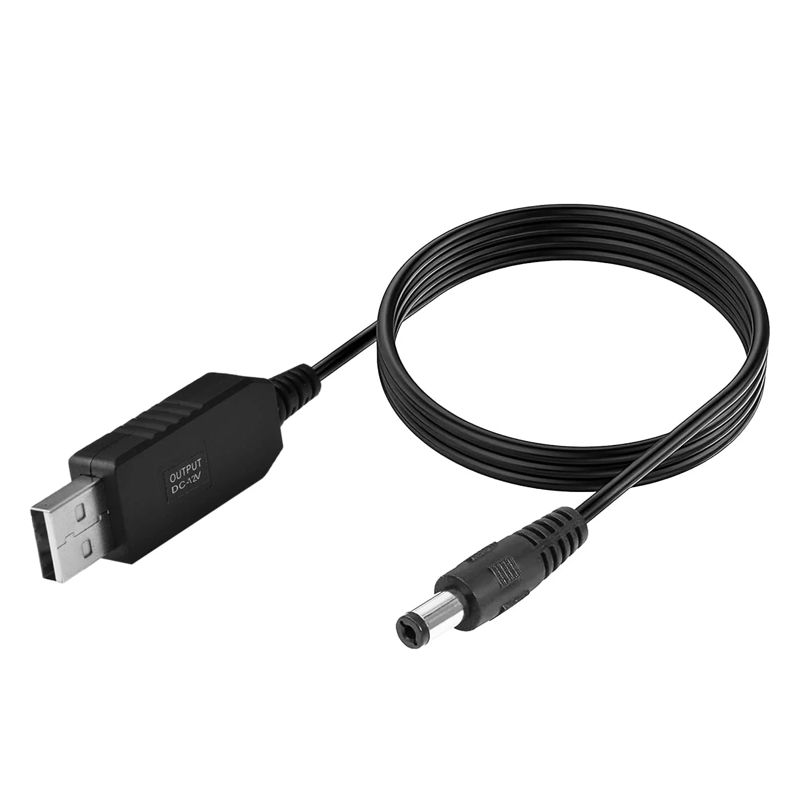 DL3 Mobilak USB to 12V 9V Adapter, 5V to 9V 12V Step Up Cable Cord with DC Jack 5.5 x 2.1mm for Fan, Table Lamp, Piano Keyboard, Bluetooth Audio, Wireless Router, Speakers (1M) - Unspecified