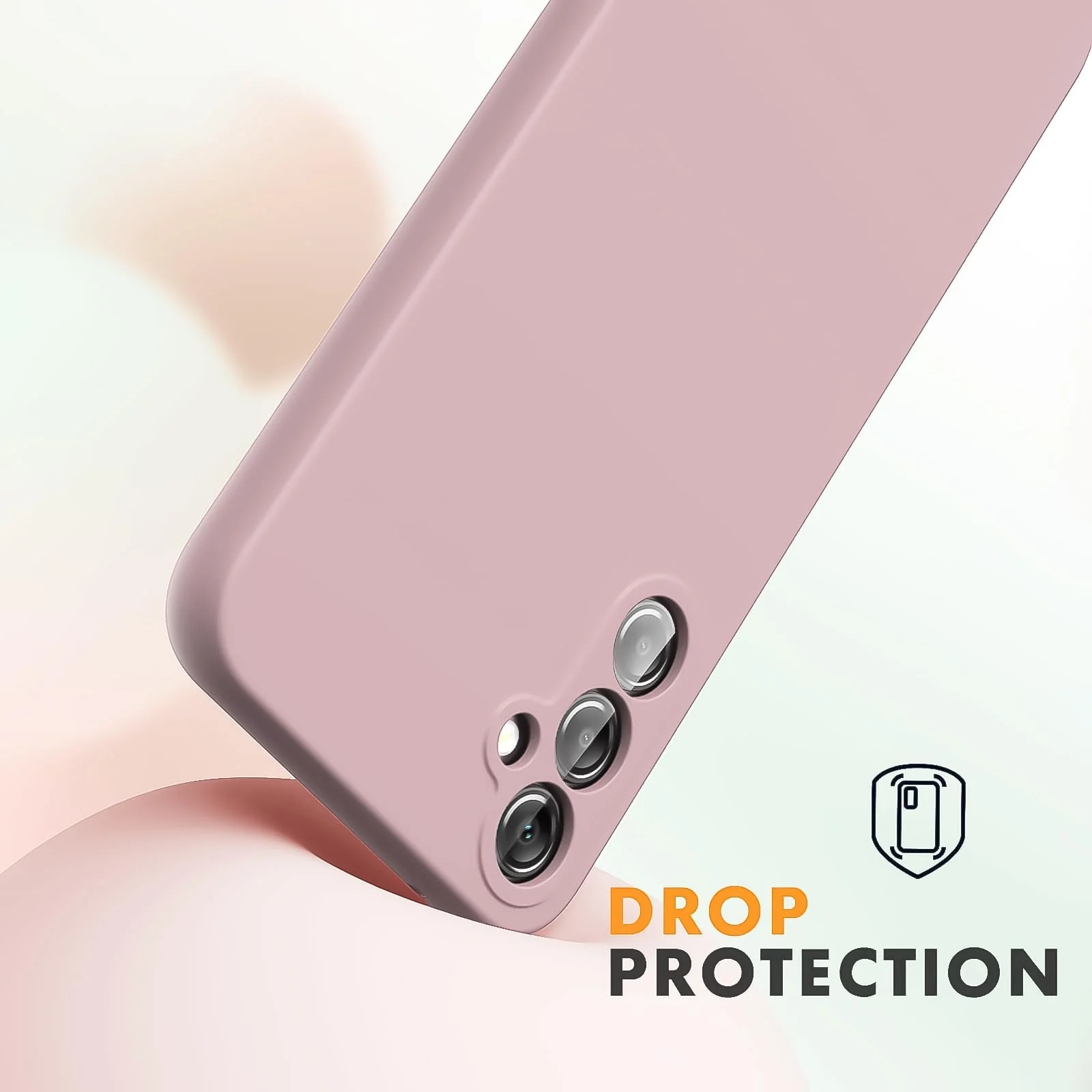 DL3 Mobilak Samsung Galaxy A04s / A13 4G /A13 5G Case, Soft Flexible Silicone Gel Rubber Bumper Cover, Full Body Shockproof Protective Phone Case - Cashmere