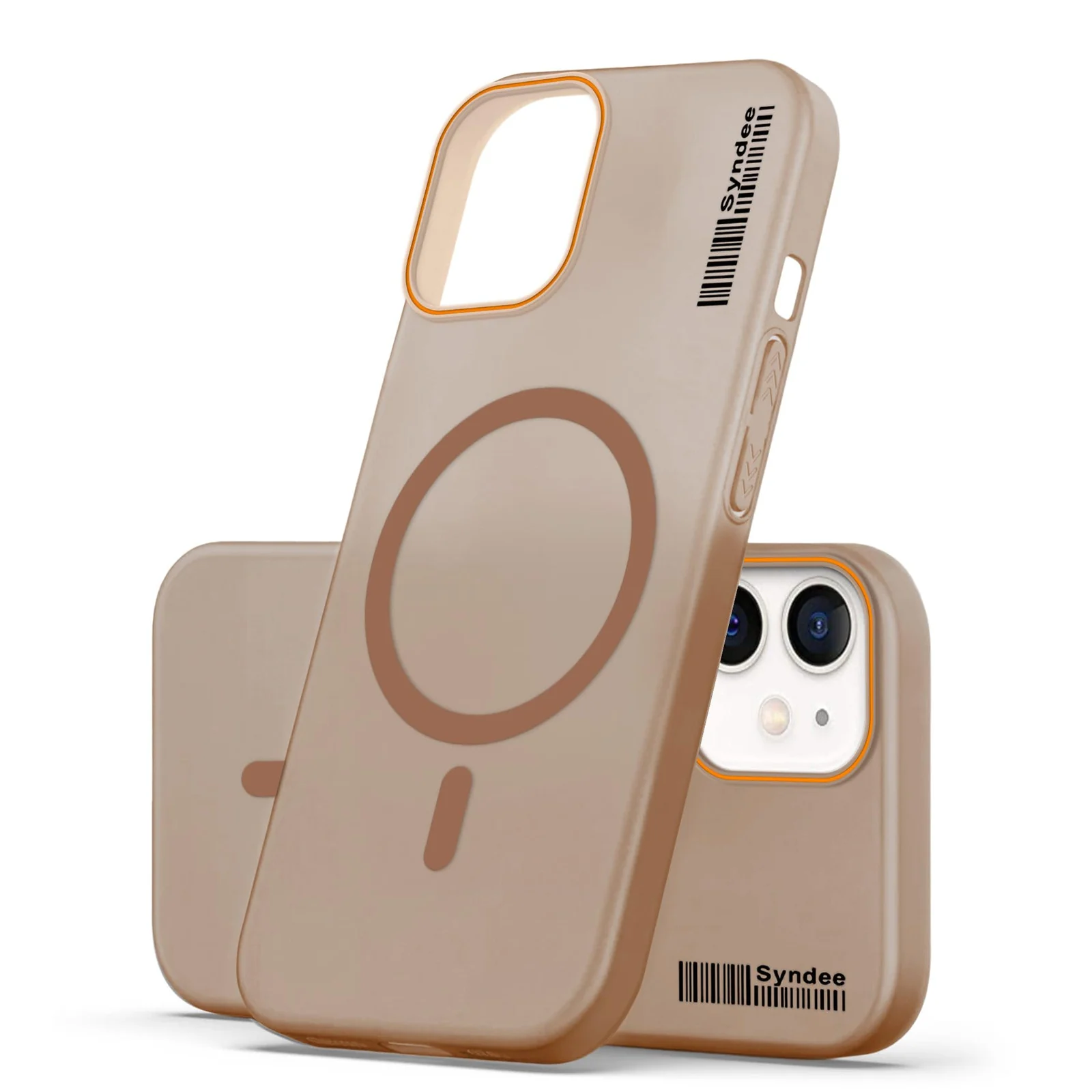 DL3 Mobilak Matte MagSafe-Compatible Magnetic Case for iPhone 11 with Camera Protection and Ring Holder - Brown