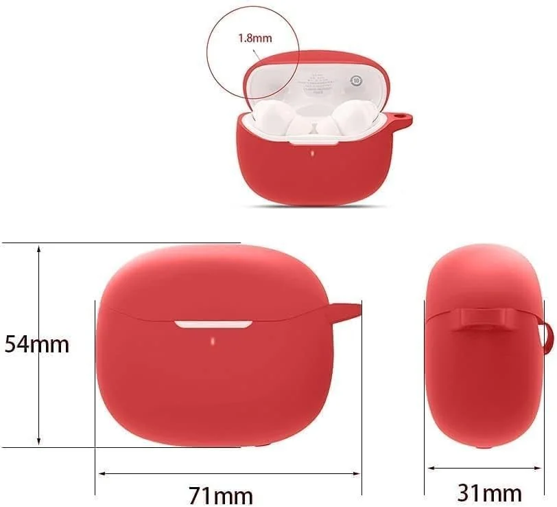 DL3 Mobilak Silicone Cover Case Compatible with Anker Soundcore life P2i Portable Protective Case Cover With Hook For Anker Soundcore life P2 i - Red