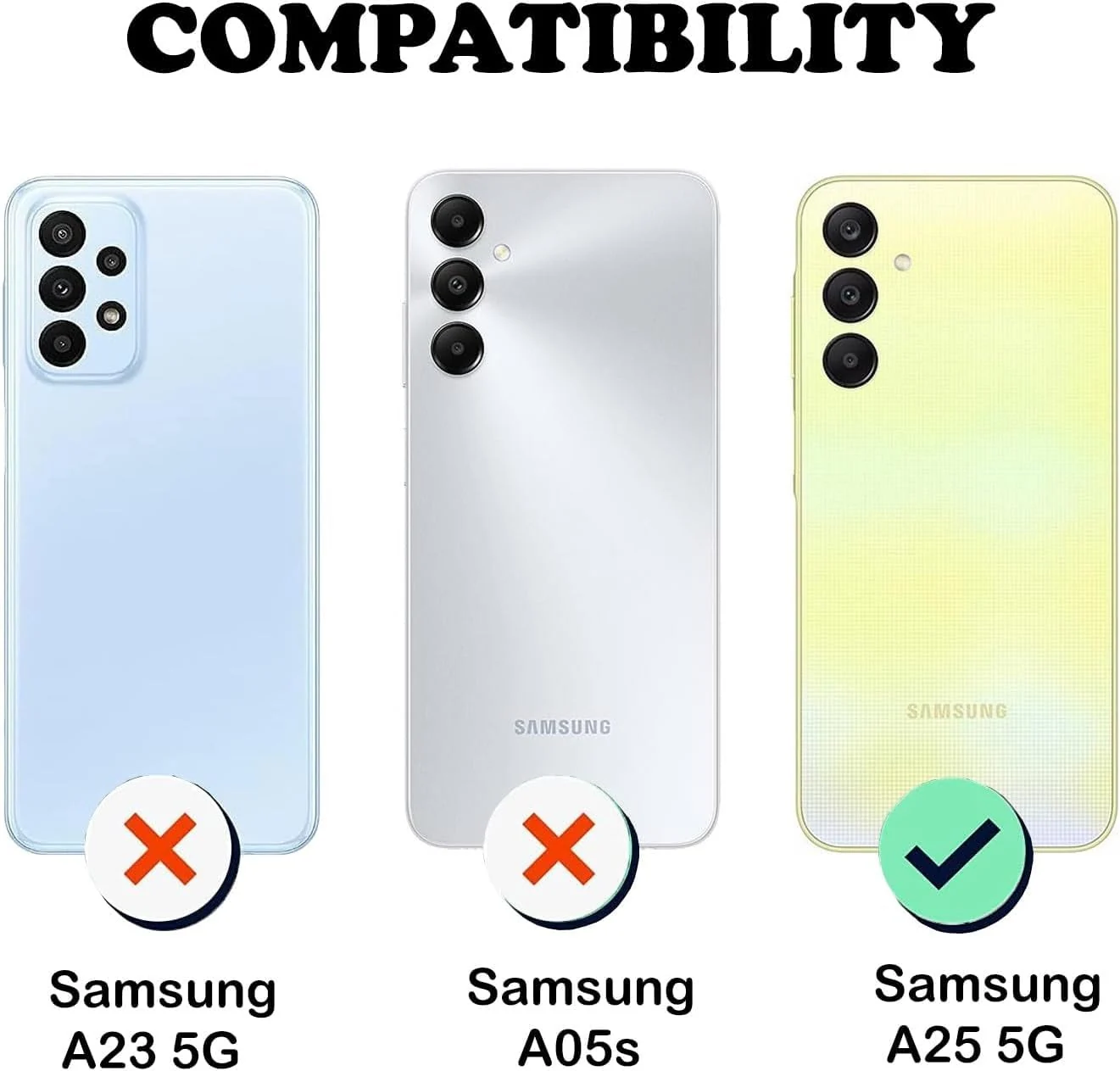 DL3 Mobilak Case Compatible with Samsung Galaxy A25 5G Case Crystal Soft TPU Gel Case Flexible Silicone Anti-Scratch TPU Cover - Clear