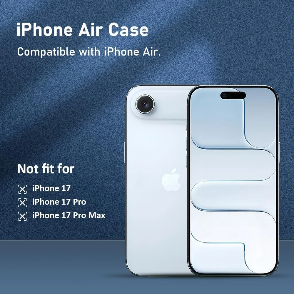 DL3 Mobilak Case Compatible with iPhone 17 Air (6.6 inch) Case Crystal Soft TPU Gel Case Flexible Silicone Anti-Scratch TPU Cover - Clear