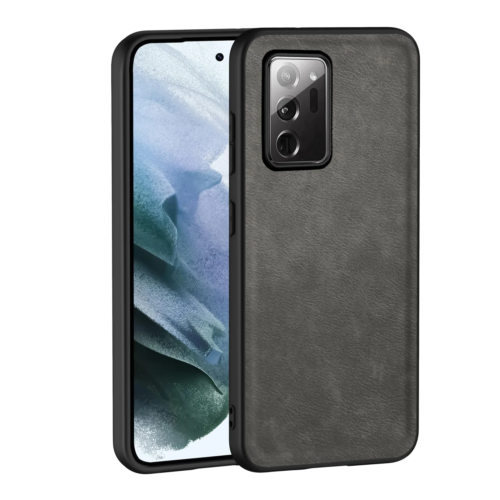 Dl3 Mobilak Case for Samsung Galaxy Note 20 Leather Case,Anti-Drop, Anti-Shock, Non-Slip Texture,Simple Cell Phong Cover (Blue)