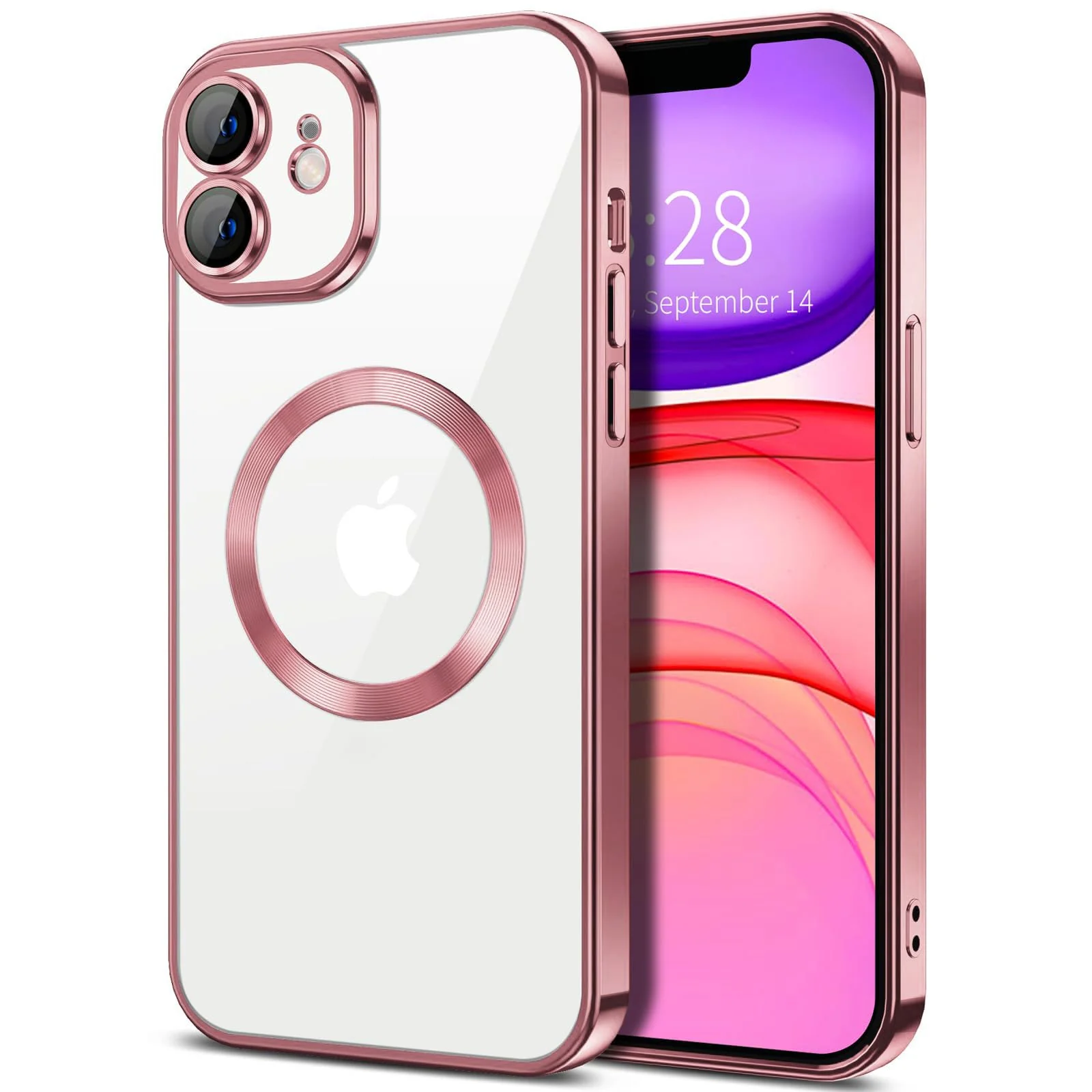DL3 Mobilak Plated-Edge TPU Protective Case with Camera Protection for iPhone 11 - Pink