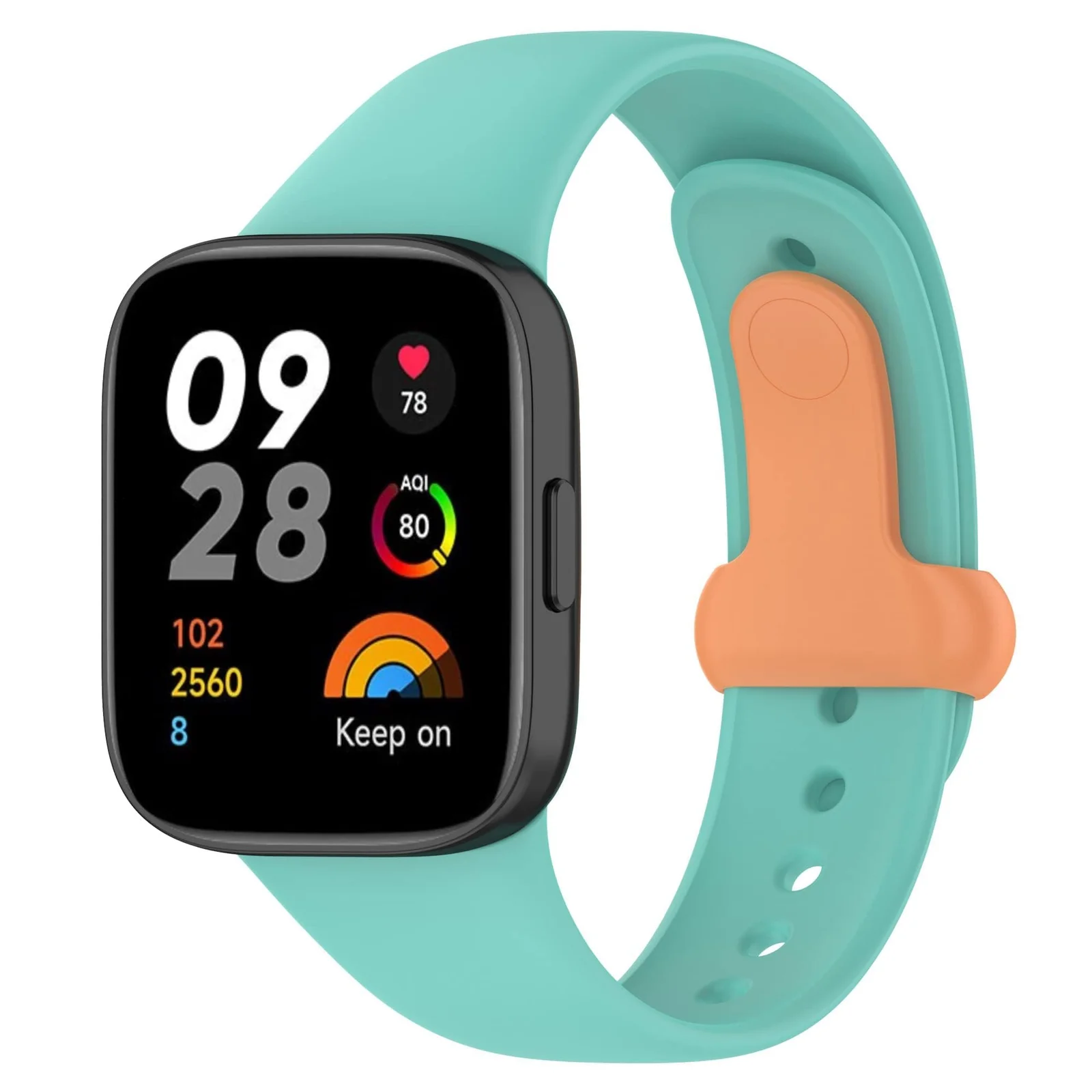 DL3 Mobilak Strap for Xiaomi Redmi Watch 3 Only, Soft Silicone Watch Band with Secure Buckle, Sport Replacement Wristband Bracelet Strap for Men & Women - Teal Green
