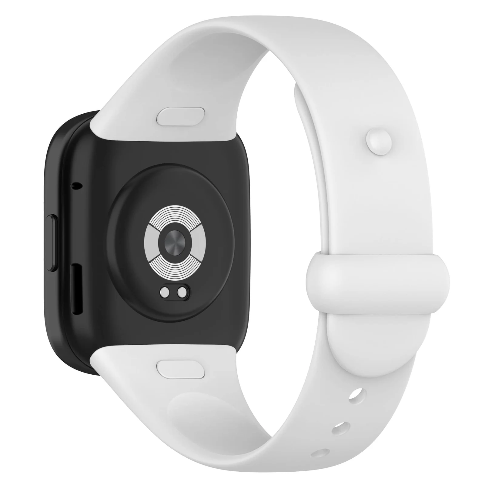 DL3 Mobilak Strap for Xiaomi Redmi Watch 3 Only, Soft Silicone Watch Band with Secure Buckle, Sport Replacement Wristband Bracelet Strap for Men & Women - White