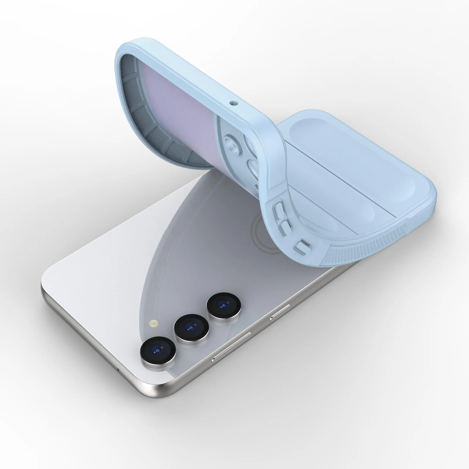 DL3 Mobilak Soft Silicone Protective Case for Samsung Galaxy S23 FE 5G with Camera Protection and Shockproof Design - Baby Blue