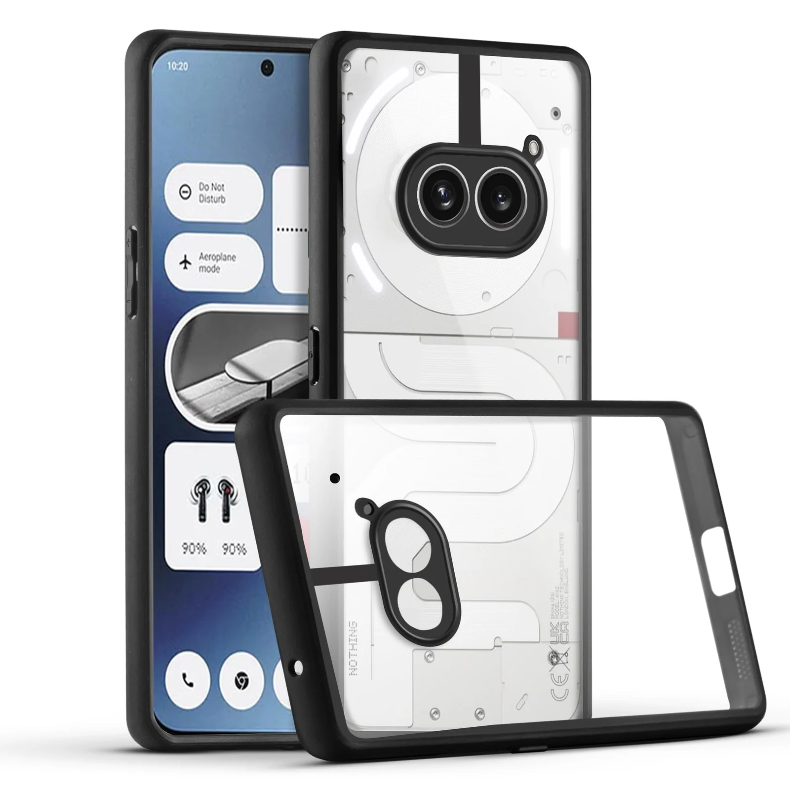 DL3 Mobilak Clear Protective Case for Nothing Phone 2A / 2A Plus - Black