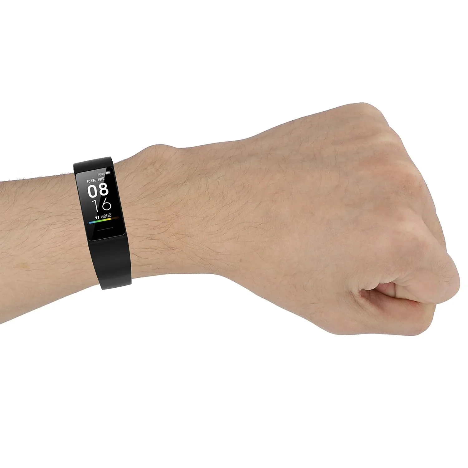 DL3 Mobilak Smart Watch Strap for Xiaomi Mi Band 4C & Redmi Smart Band, Sport Silicone Watch Band Wrist Strap, Replacement Bracelet Wristband Wrist Strap - Black