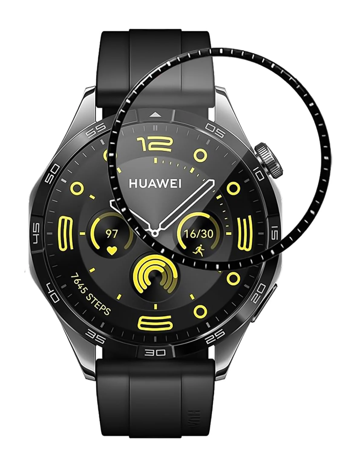 DL3 Mobilak Screen Protector For Huawei Watch GT4 46mm, 3D Curved Soft Edge Protective Film [Anti-Scratch] [Bubble Free] [Ultra Shatterproof] [High Sensitive] (Not Glass) Screen For GT 4 46mm - Black