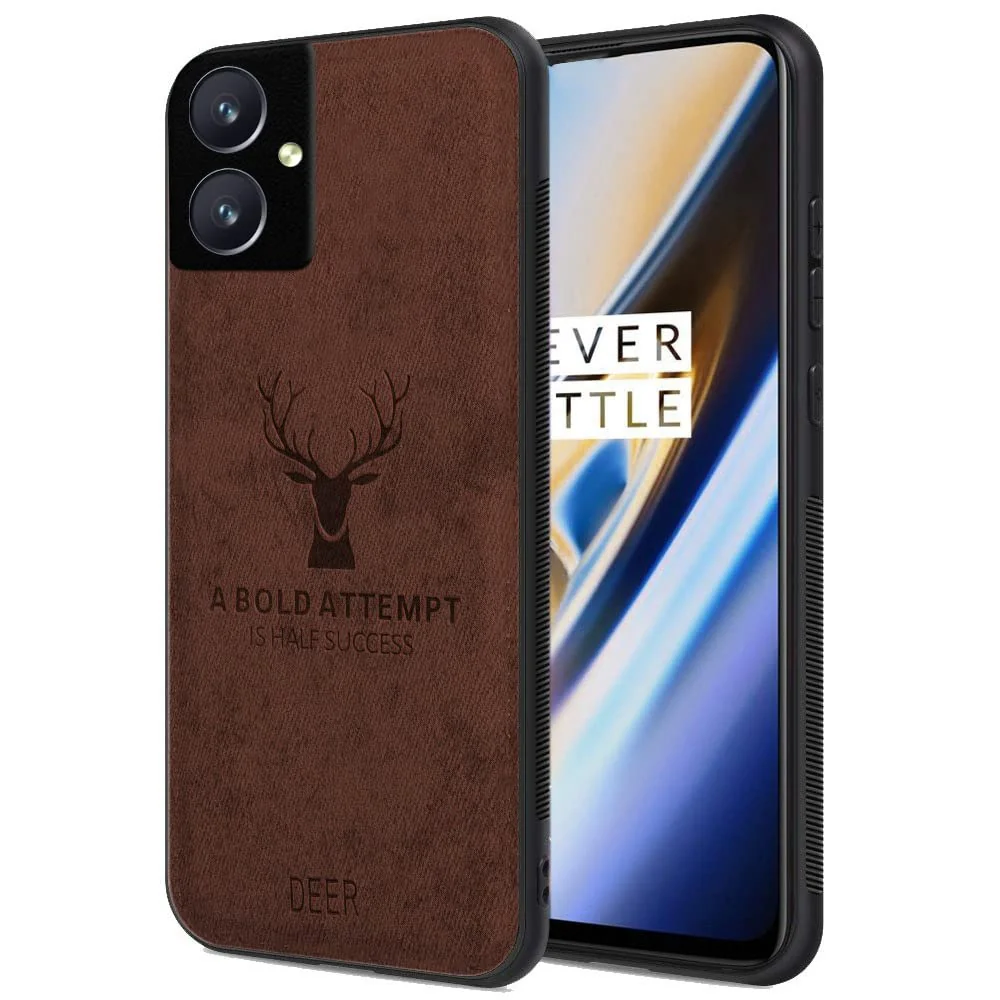 Dl3 Mobilak Case For Samsung Galaxy A04 Luxury Soft Texture Deer Patterned TPU Leather Protective, Dirt-Resistant, Anti-Shock, Anti-Fingerprint, Cover Full Body Protective (Blue)