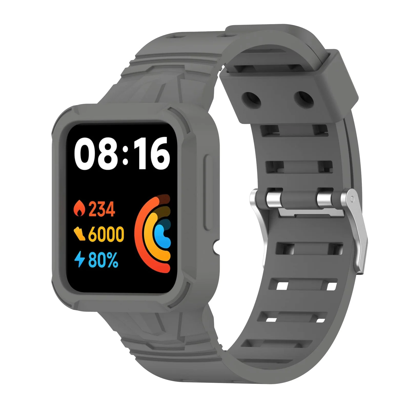 DL3 Mobilak Replacement Wrist Band Compatible with Xiaomi Redmi Watch 2 Lite/Mi Watch Lite/Poco Watch/Redmi Watch 2/Horloge 2, Adjustable Soft Silicone Wrist Strap with Cover - Black