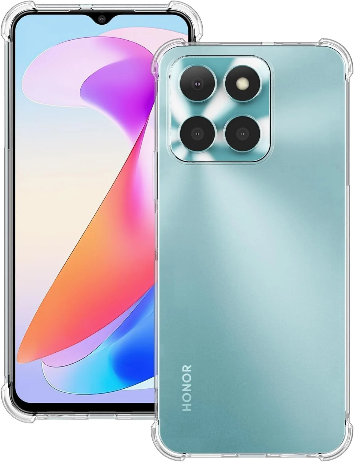 DL3 Mobilak Clear TPU Protective Case for Honor X8b with Camera Protection and Shockproof Design - Clear