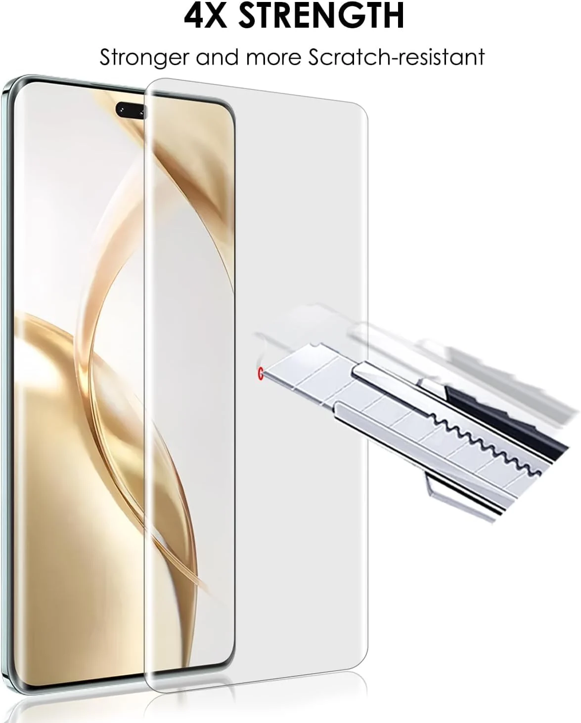 DL3 Mobilak Screen Protector Honor 200 Pro 5G [Liquid UV Tempered Glass] Screen adhesive [Sensitive Touch][Fingerprint Sensor Compatible] HD - Clear