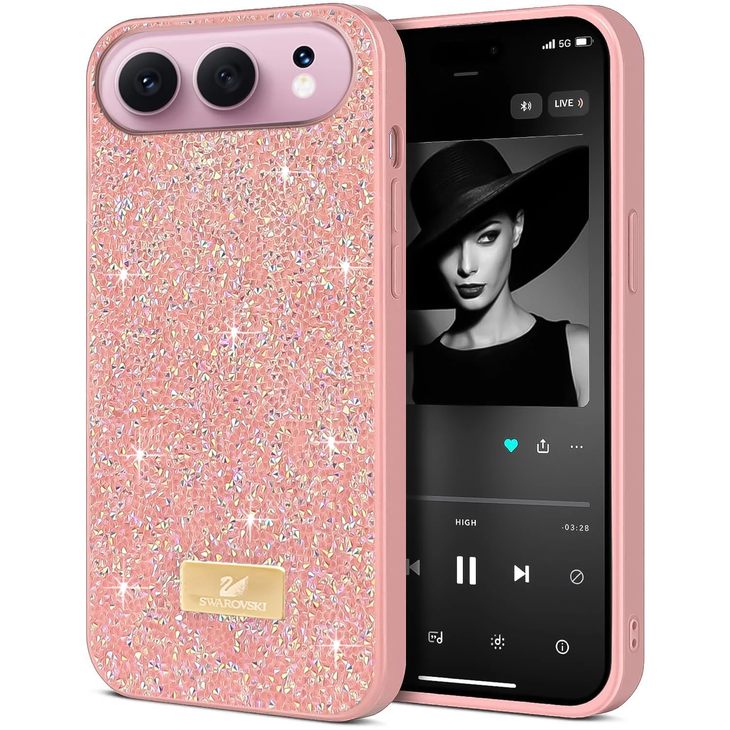 DL3 Mobilak Glitter Protective Case for Honor 500, Supports wireless charging, Shock-absorbing protection, Scratch-resistant surface