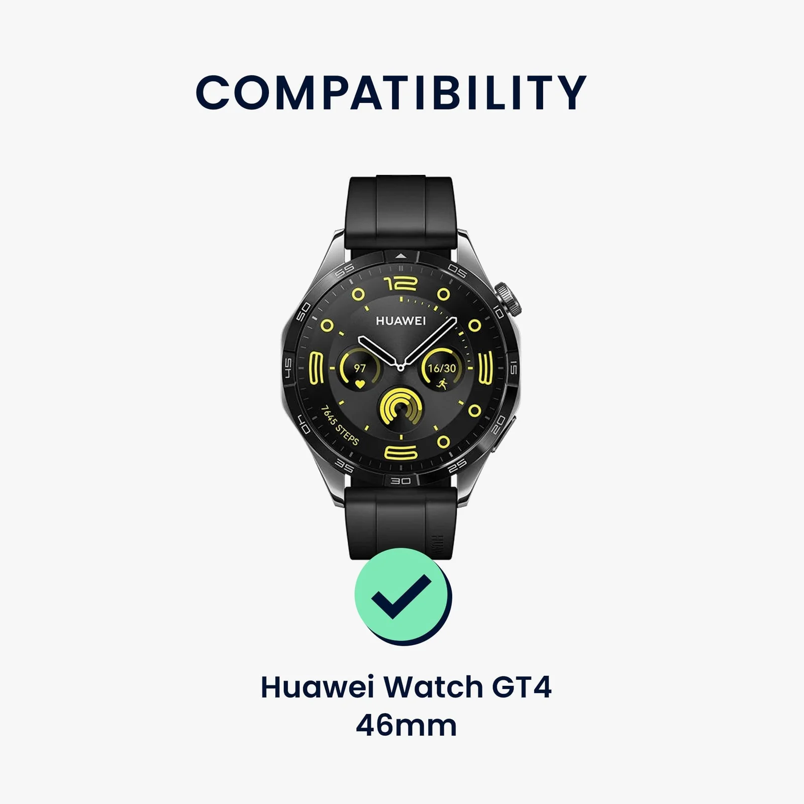 DL3 Mobilak Screen Protector For Huawei Watch GT4 46mm, 3D Curved Soft Edge Protective Film [Anti-Scratch] [Bubble Free] [Ultra Shatterproof] [High Sensitive] (Not Glass) Screen For GT 4 46mm - Black