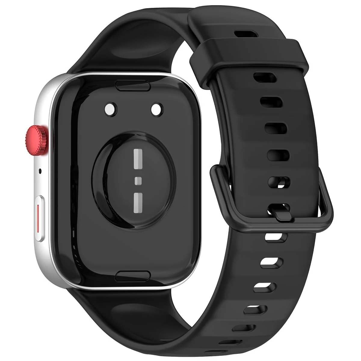 DL3 Mobilak Silicone Bracelet for Huawei Watch Fit 3/Watch Fit 4 Pro/Fit 4 Strap, Soft Silicone Sport Replacement Strap for Women/Men, Adjustable Waterproof Sports Band - Black