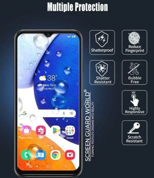 DL3 Mobilak 5D Full Glass Screen Protector For Samsung Galaxy A05s / A05 5D. Black Frame - Clear