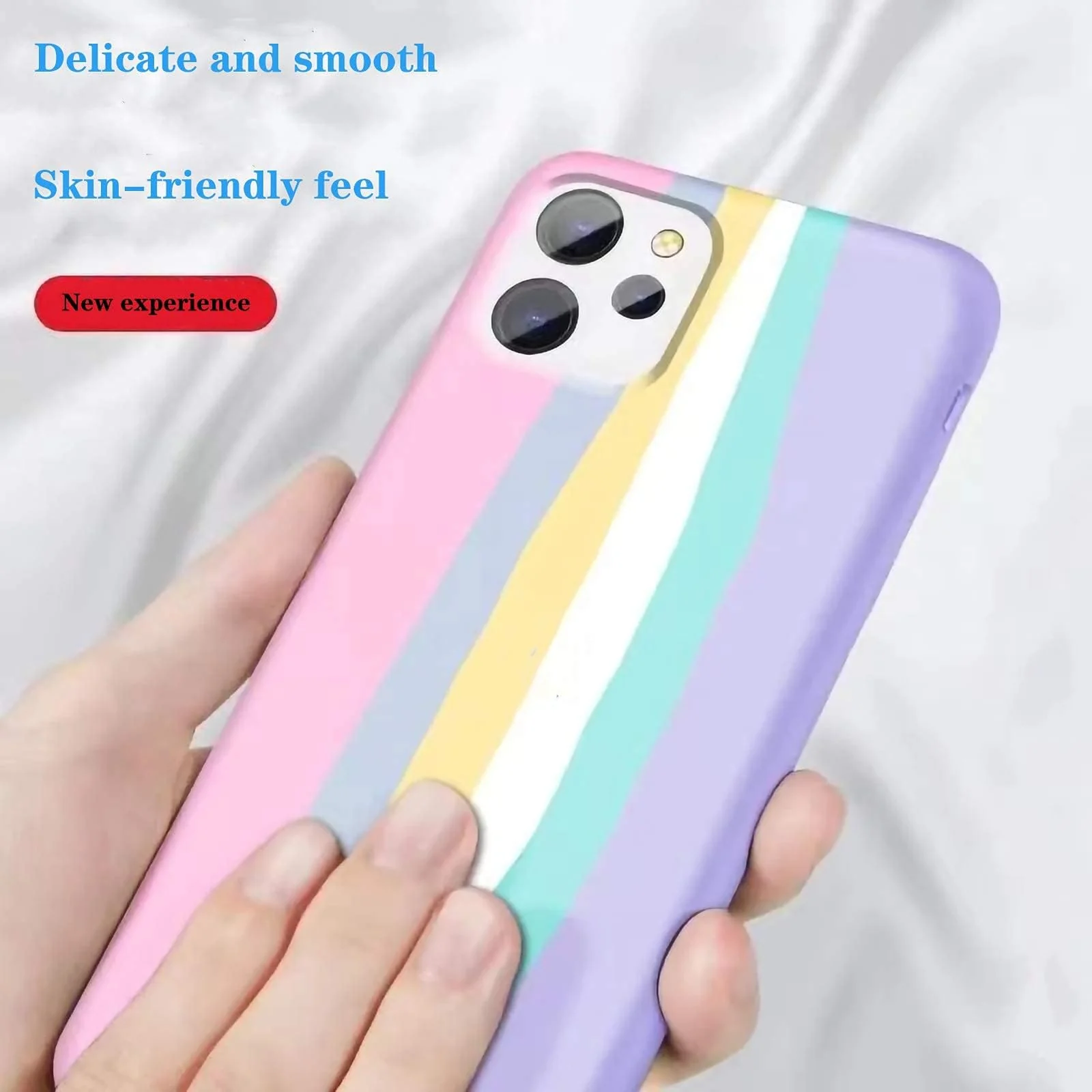 DL3 Mobilak Liquid Silicone Protective Case for iPhone 14 Pro Max (6.7 Inch) with Camera Protection and Microfiber Lining - Multicolor 3