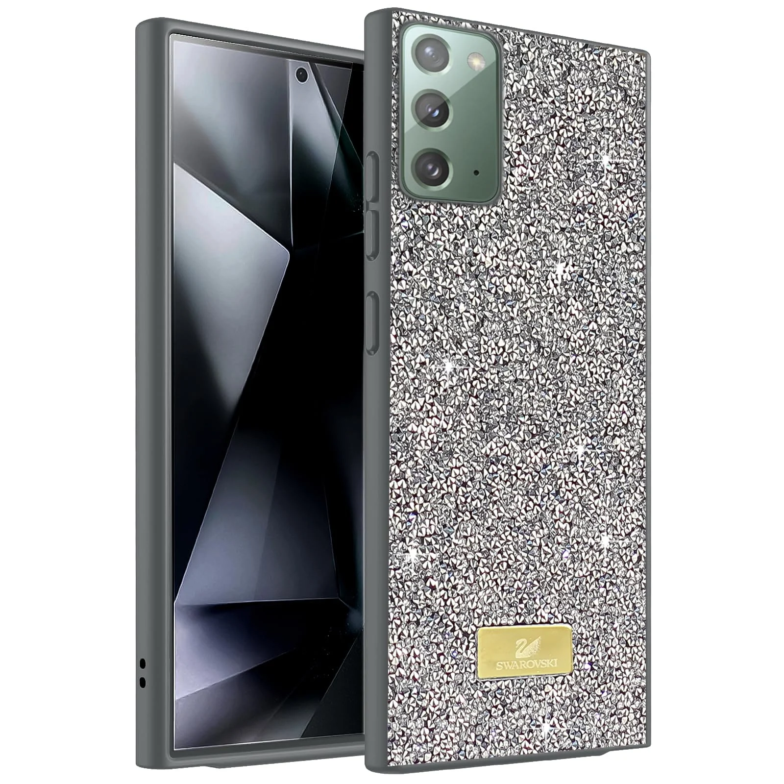 Case For Samsung Galaxy Note 20 5G Case Glitter, Sparkle Diamond Crystal Bling Case with Bling, Ultra Thin Lightweight Full Body Shockproof Anti-Scratch Protective Cover - Black