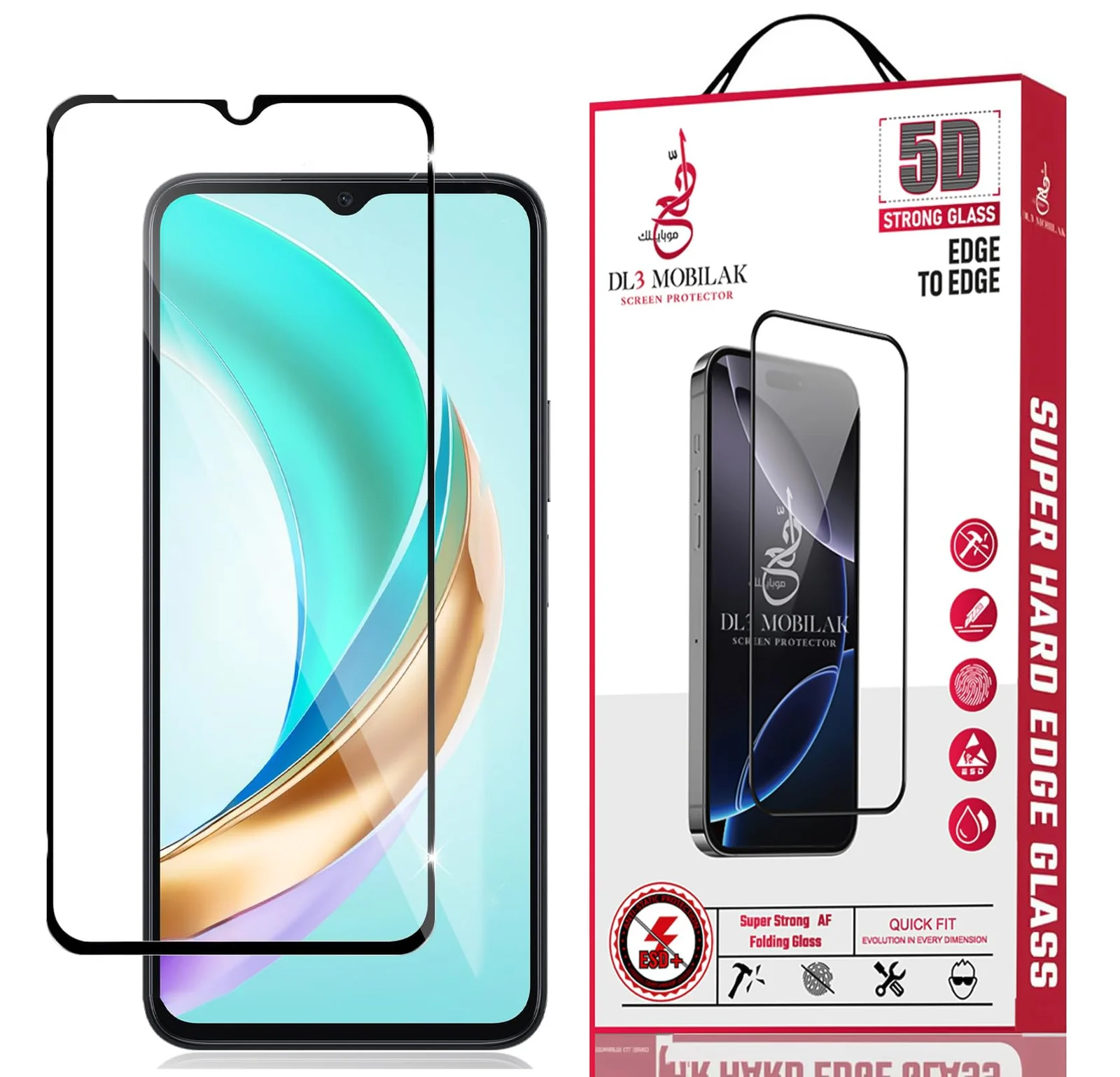 DL3 MOBILAK 9H Tempered Glass Screen Protector for Xiaomi Redmi Note 8, Clear