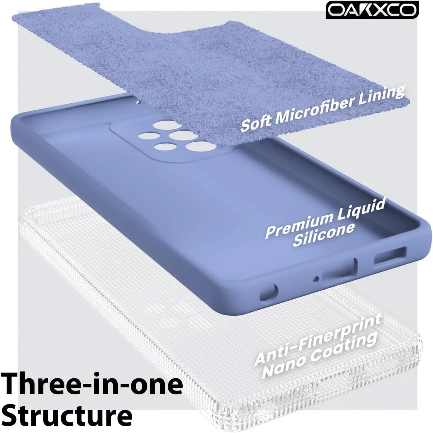 DL3 Mobilak Liquid Silicone Protective Case with Soft Microfiber Lining with Full Camera Protection for Samsung Galaxy A23 5G / 4G - Baby Blue