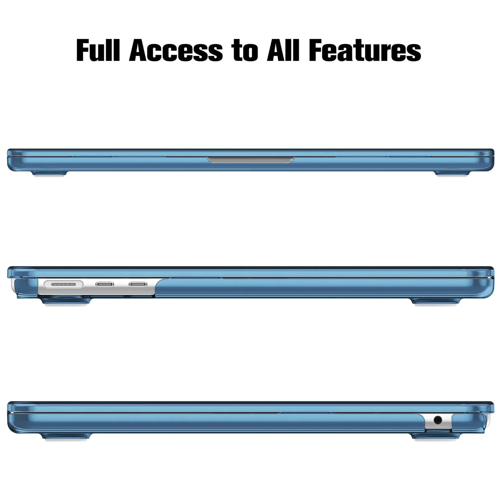 DL3 Mobilak Compatible with MacBook Pro 15 Case 2019 2018 2017 2016 Release A1990 A1707 with Touch Bar and Touch ID, Plastic Hard Case Shell Cover - Blue
