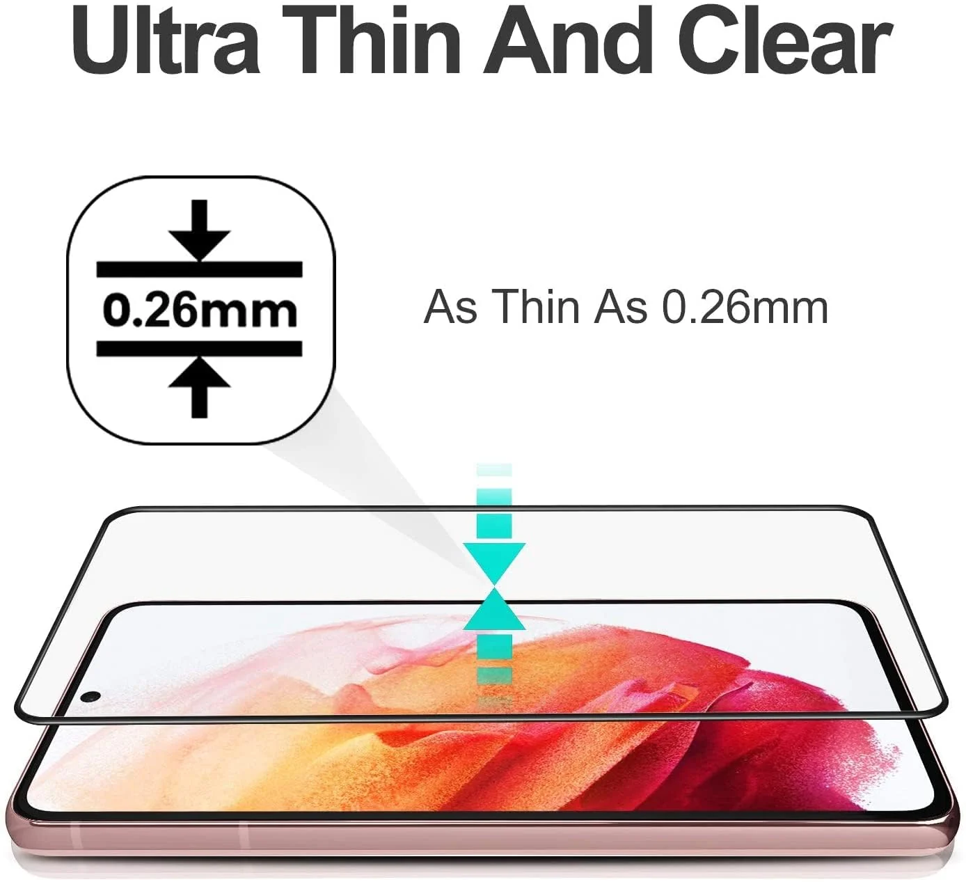 DL3 Mobilak Screen Protector for Samsung Galaxy S21 Plus, Tempered Glass Screen Saver Premium HD Protective, Scratch Resistant, NO-Bubble, 9H Hardness, Full Coverage Film - Clear