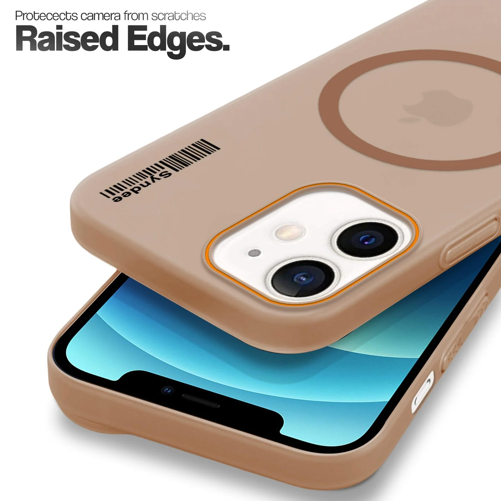 DL3 Mobilak Matte MagSafe-Compatible Magnetic Case for iPhone 11 with Camera Protection and Ring Holder - Brown