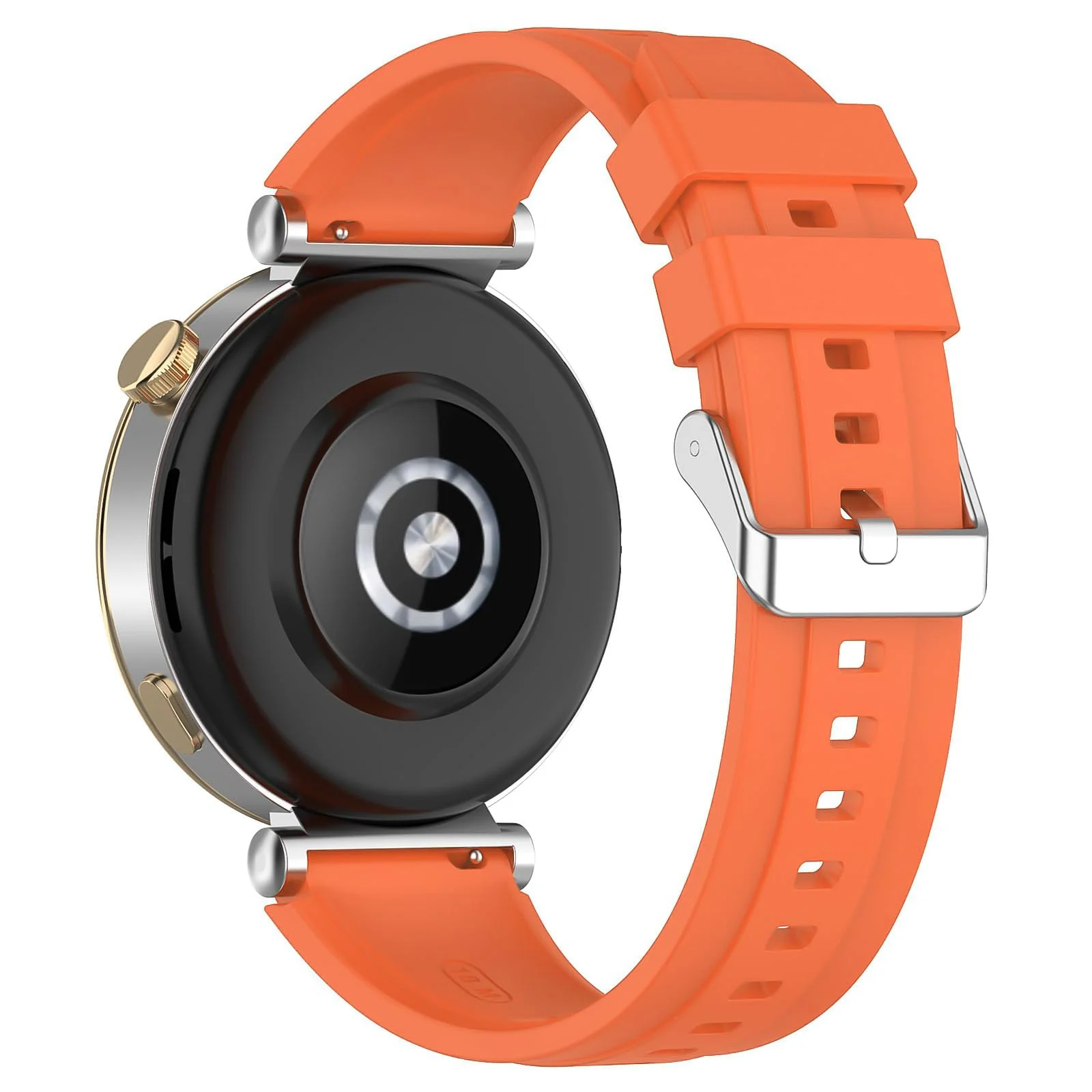 DL3 Mobilak Strap Compatible with Huawei Watch GT5 Pro 42mm / GT5 41mm / GT4 41mm / Garmin Venu 3S / Forerunner 265S / Fossil Women's Gen 6, 18mm Soft Silicone Replacement Bands - Orange