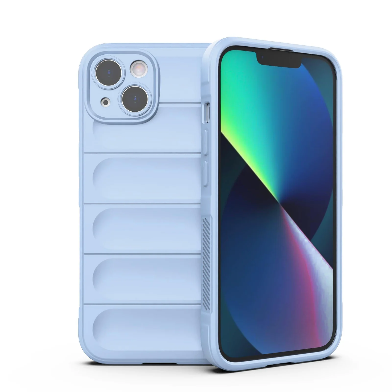DL3 Mobilak Soft Silicone Protective Case for Apple iPhone 15 with Camera Protection and Shockproof Design - Baby Blue
