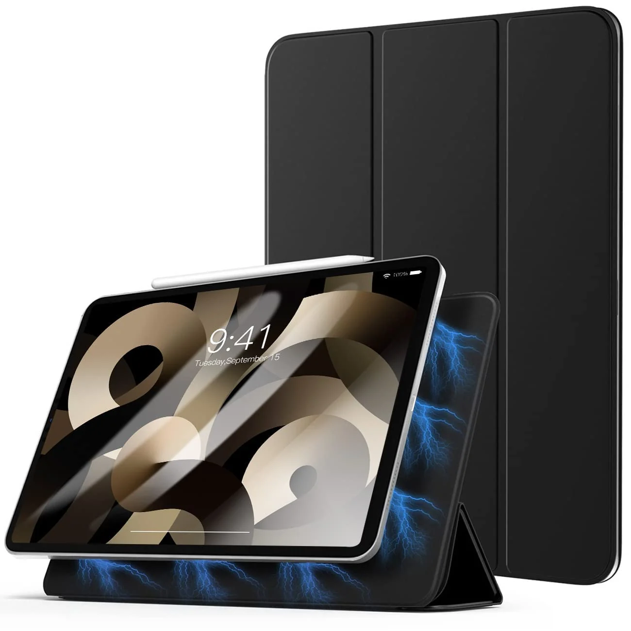 DL3 Mobilak Case Magnetic Case for iPad Pro 11 Inch case (2022/2021/2020 Model, 4th/3rd/2nd Generation), Slim Smart Magnetic Back, Auto Wake/Sleep for iPad Air 2022/2020 Case (iPad Air 5/4) - Black