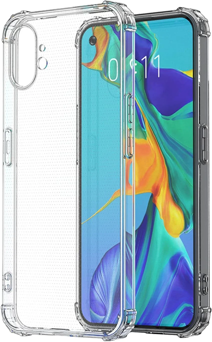 DL3 Mobilak Case Compatible with Nothing Phone (1), Cover Silicone TPU Gorilla Anti-shock Protector Camera Shockproof Corners - Clear