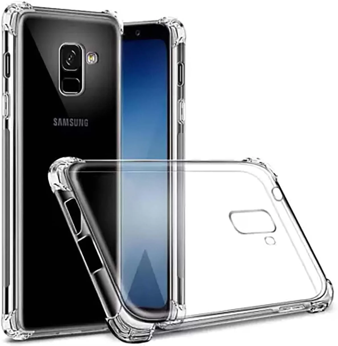 DL3 Mobilak Case Compatible with Samsung Galaxy A6 (2018), Cover Silicone TPU Gorilla Anti-shock Protector Camera Shockproof Corners - Clear