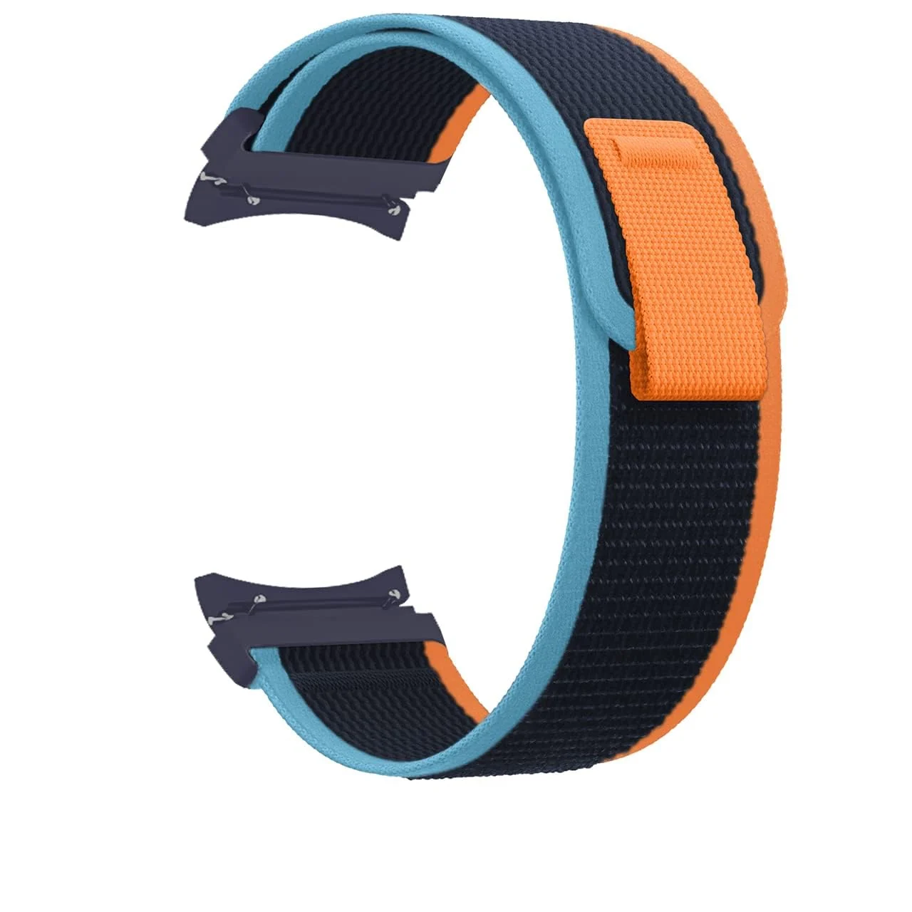 DL3 Mobilak No-Gap Nylon Watch Bands Compatible with Samsung Galaxy Watch 6 5 4 Band 40mm 44mm/Watch 5 Pro Band 45mm/Watch 6 4 Classic Band 42mm 43mm 46mm 47mm, Alpine Loop Woven Sport Strap Men Women - Trail Navy Blue