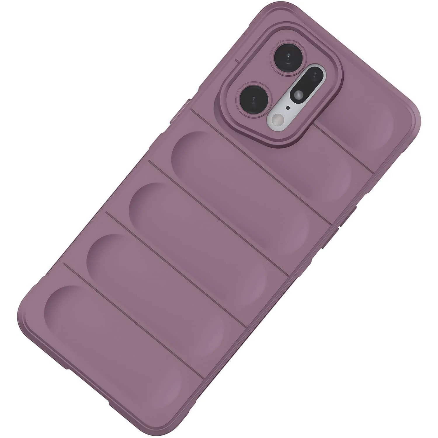 DL3 Mobilak Silicone Case for OPPO Find X5 Heavy Duty Protective [Slim Fit] Shockproof Soft Flexible Protective Design Shock-Absorption TPU Cover With Camera Protection - Purple