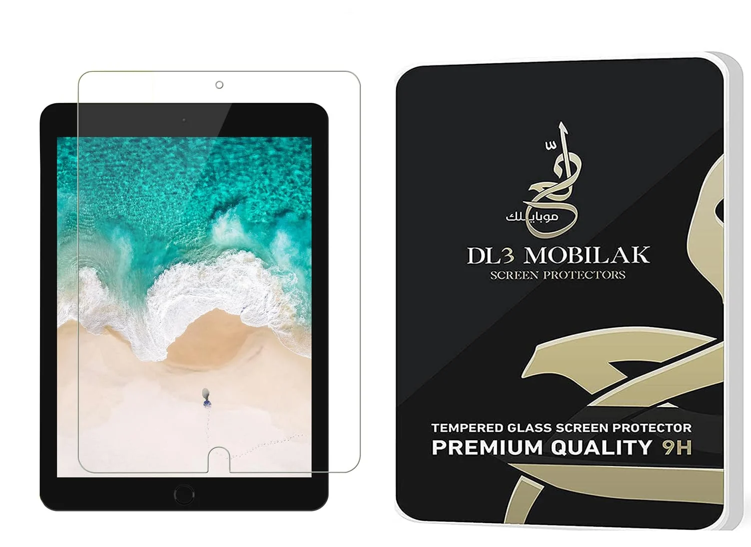 DL3 Mobilak Screen Protector For iPad Air 3 2019/10.5 inch for iPad Air 2019 A2153 A2123 A2154 A2152 Tempered Glass Film [HD Crystal ] [Easy Installation] [Scratch Resistant] [9H Hardness] - Clear