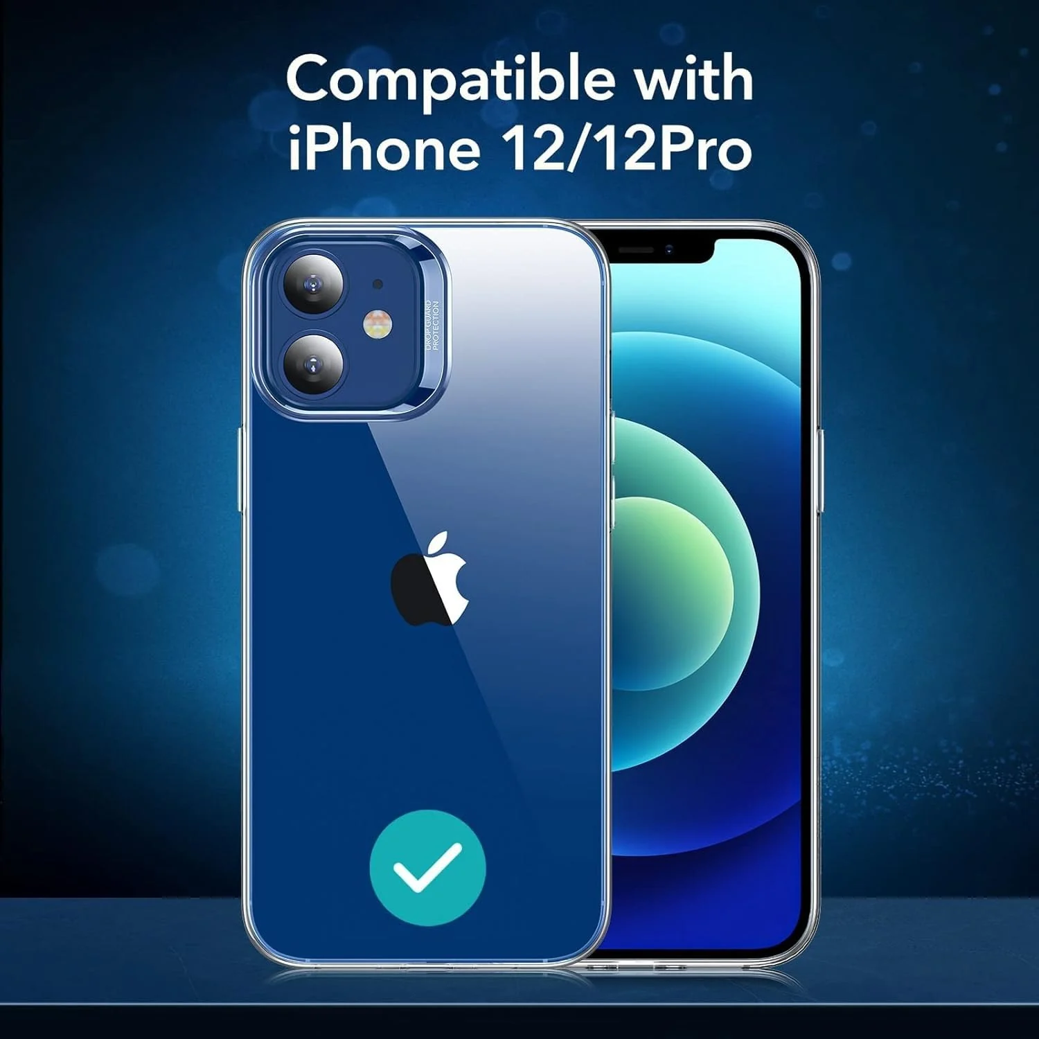 DL3 Mobilak Clear TPU Protective Case for iPhone 12 / 12 Pro with Camera Protection and Shockproof Design - Clear