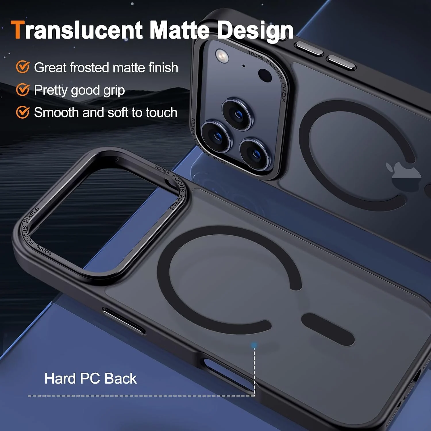 DL3 MOBILAK Protective Phone Case for Apple iPhone 18 Pro and 17 Pro - Black