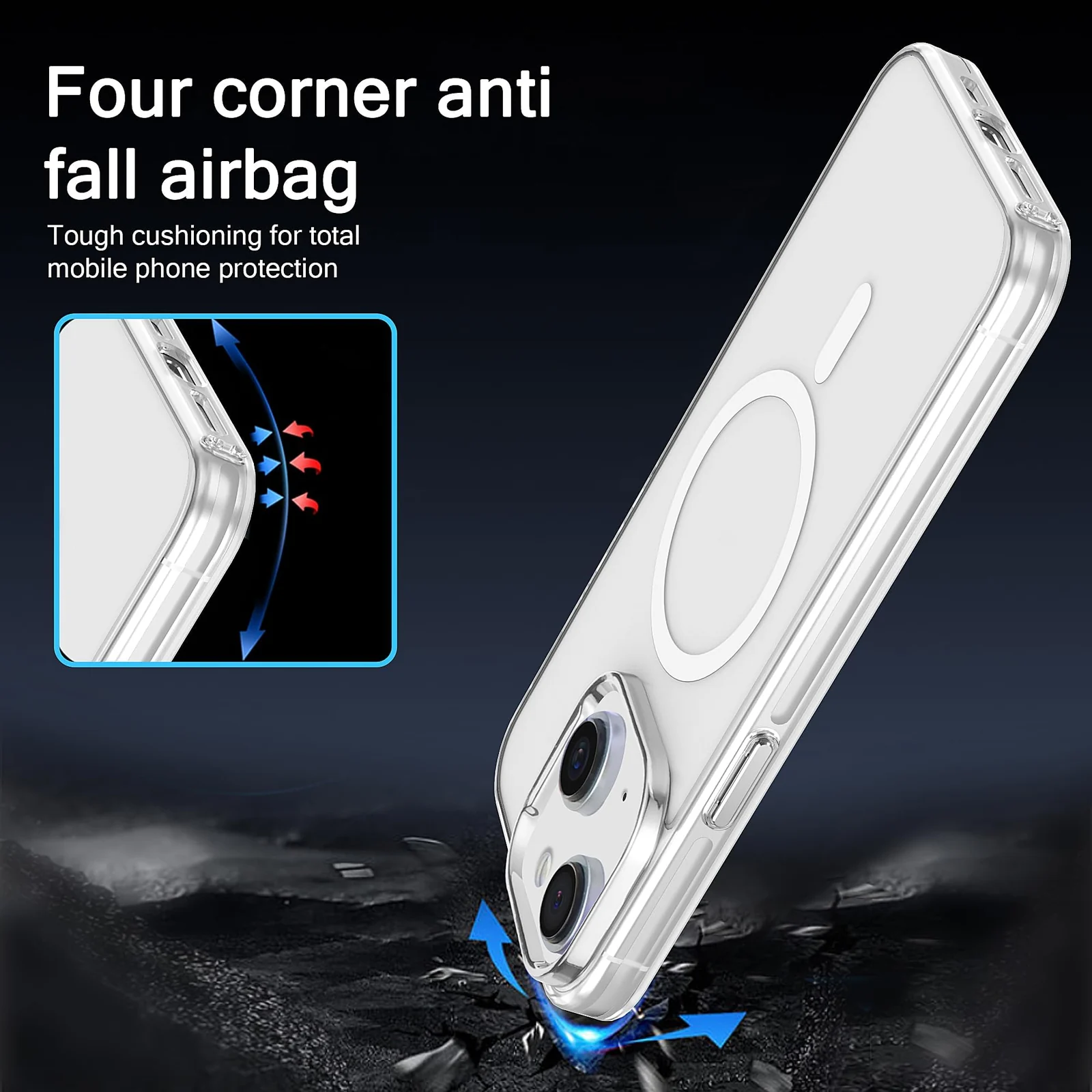 "DL3 Mobilak Case For iPhone 15 Plus/14 Plus Case 6.7"" Crystal [Compatible with MagSafe] Soft TPU Gel Case Flexible Silicone Anti-Scratch TPU Cover - Clear"